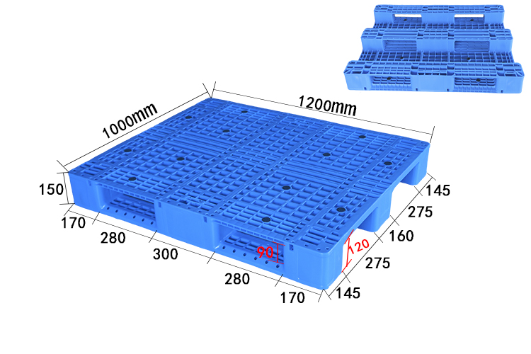 網格川字1210塑料(liào)托盤