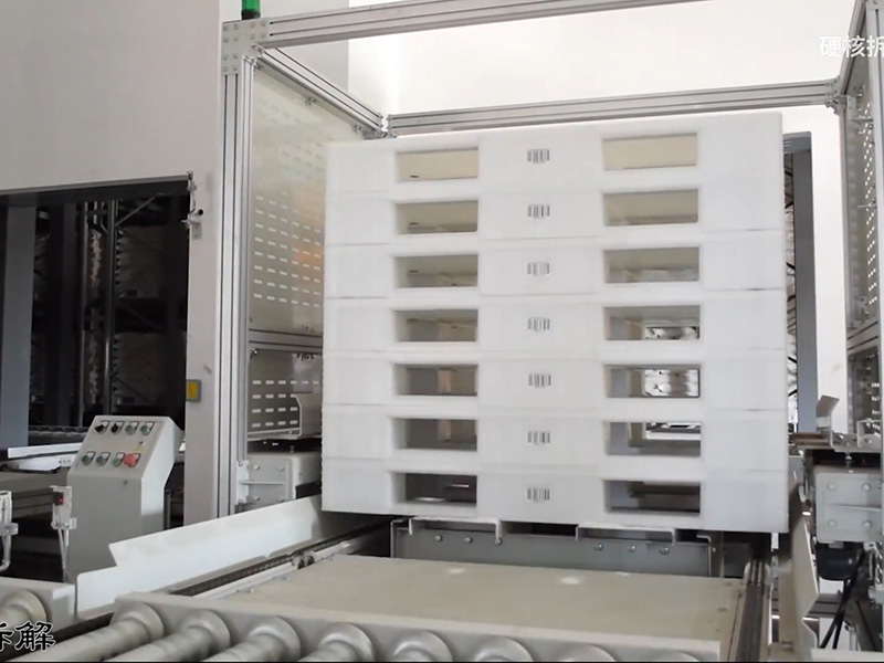 麵粉廠立體庫平（píng）板川字塑料托盤案例